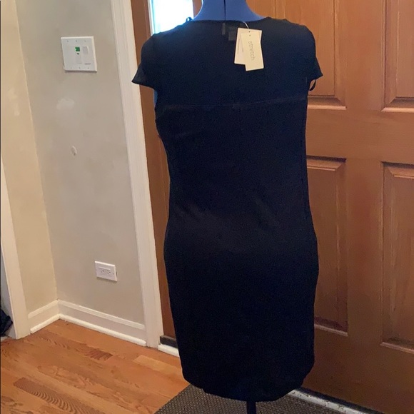Black Dress with Shear illusion neckline - Picture 4 of 6